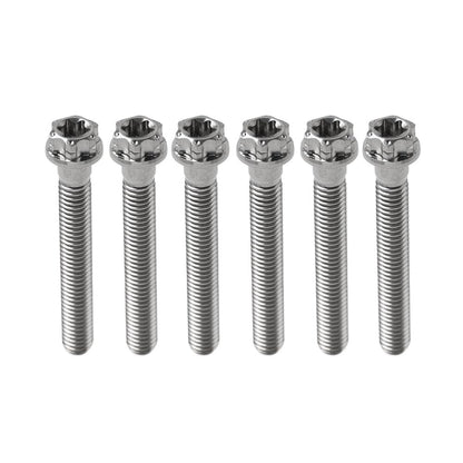 ya 6 8.24 baidi 6pcs Bolts Torx Head Flange Screws M6x45mm for Motorcycle Bike Silver