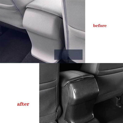 ya 2 8.15 for Honda for Accord LX 2013-2017 Carbon Fiber Rear Kick Panel Cover Trim ABS