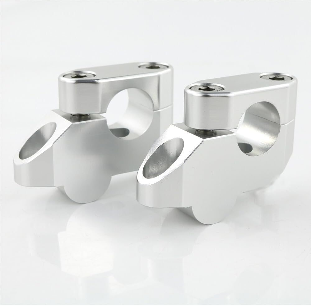 ya 4 8.14 2x Motorcycle 7/8 22mm Handle Bar Mount Holder Clamps Titanium Aluminum