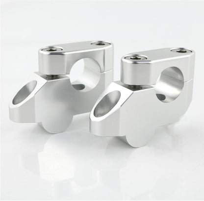 ya 4 8.14 2x Motorcycle 7/8 22mm Handle Bar Mount Holder Clamps Titanium Aluminum