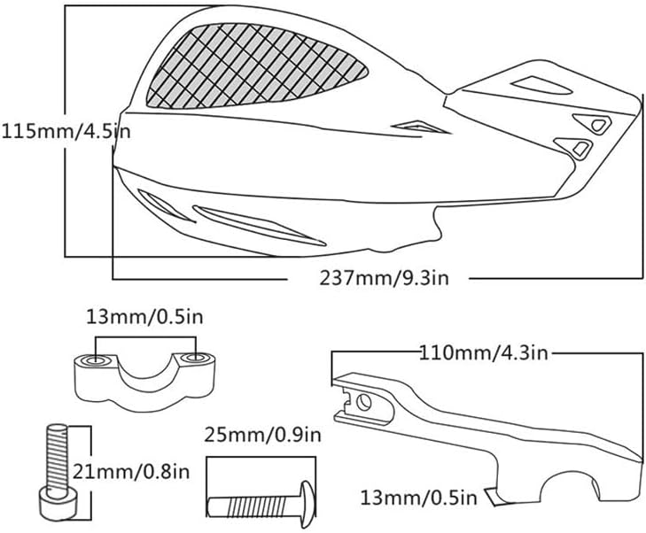 ya 14 9.20 zhengce 1 Pair Bike ATV Motocross Motorcycle Hand Guar for DS Handguar for DS with-1
