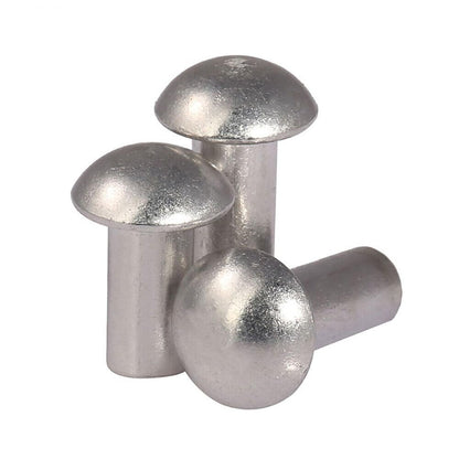 ya 15 10.19 baidi Aluminium Dome Rivets - Sizes 3-6mm, Heads M3-M6, Solid and Durable