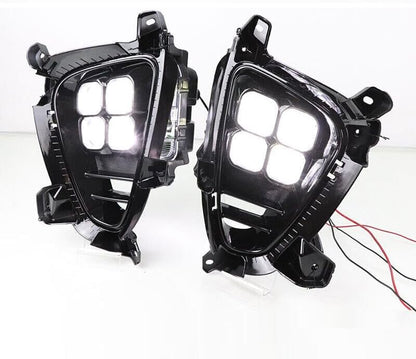 ya 9 10.24 Suitable for Kia for Sorento 2018-2020 LED front daytime running lights fog lamp kit with bezel