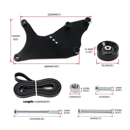 ya 10 9.16 baidi for Chevrolet GM Vortec Engine V8 1999-2013 LS Dual Alternator Bracket Kit