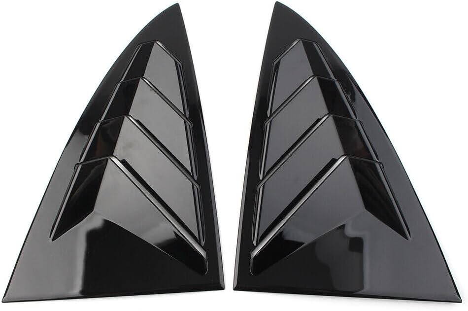 ya 4 8.14 Glossy Black Side Vent Window Scoop Louver Trim for Tesla Model 3 2017-2022 2020