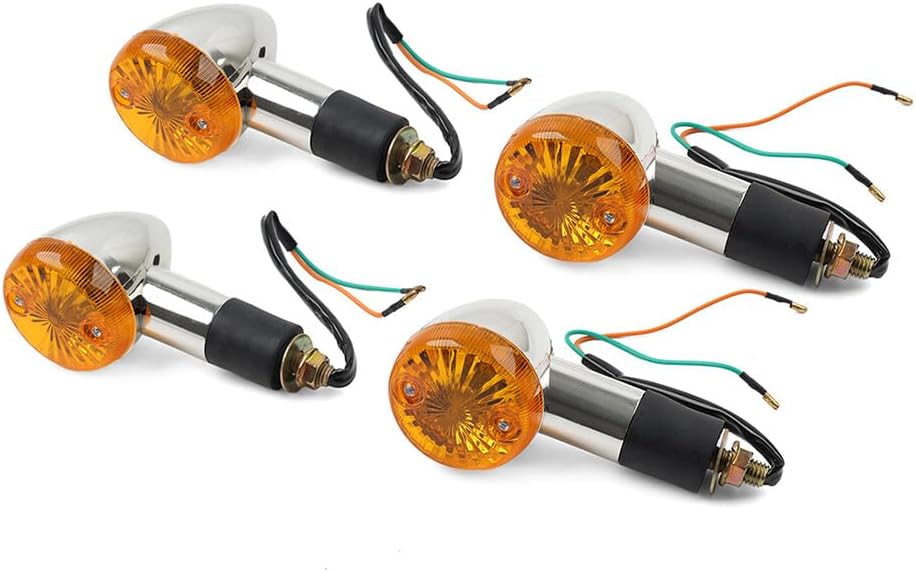 ya 11 9.14 zhengce 4x Amber Turn Signal Lights 10mm for Suzuki Boulevard C109R C50 C90 S 40 50