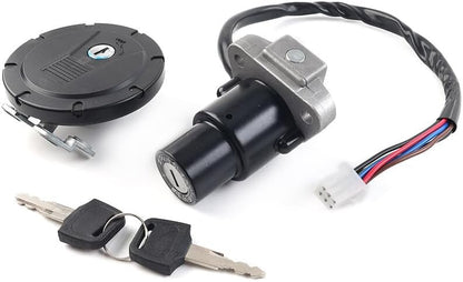 ya 6 8.24 baidi Ignition Switch Fuel Gas Cap Lock Set for Kawasaki KLR650 1987-18 Motorcycle USA
