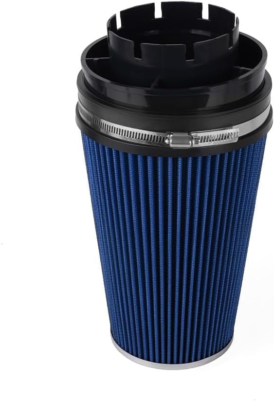 ya 13 9.15 baidi 4'' 102mm Long High Flow Inlet Cone Dry Filter Cold Air Intake Replacement BLUE