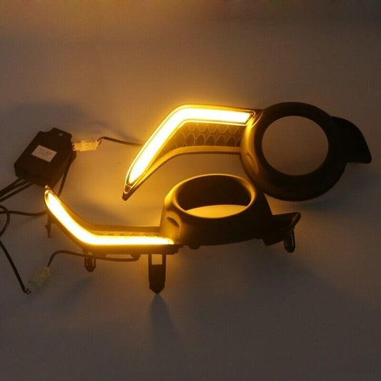 ya 4 8.8 for Toyota 4Runner 2014-2024 Amber LED Fog Lights DRL Daytime Running Lights 
