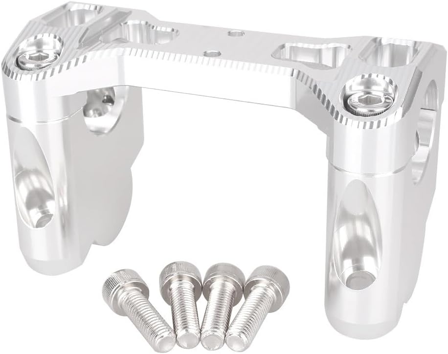 ya 4 8.8.2 Handle Bar Riser Clamp Mount CNC Aluminum Silver Fit for BMW R1200GS 2013 2014 motor