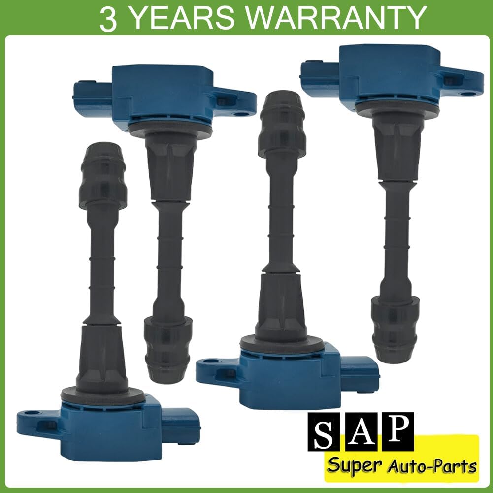 ya 5 8.10 Set of 4 Ignition Coil 22448-AX001 for Nissan Micra K12 1.4L 16V Note Cube 1.4L