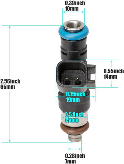 ya 10 9.16 zhengce 2-Piece Fuel Injector with Wiring Harness Fits for Polaris Ranger XP 800 Ra