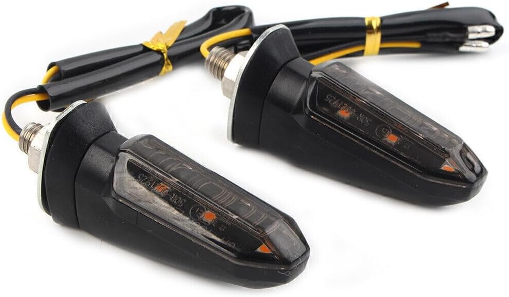 ya 14 9.20 zhengce 2X Universal LED Turn Signal Indicator Amber Blinker Light Lamp Smoke-1