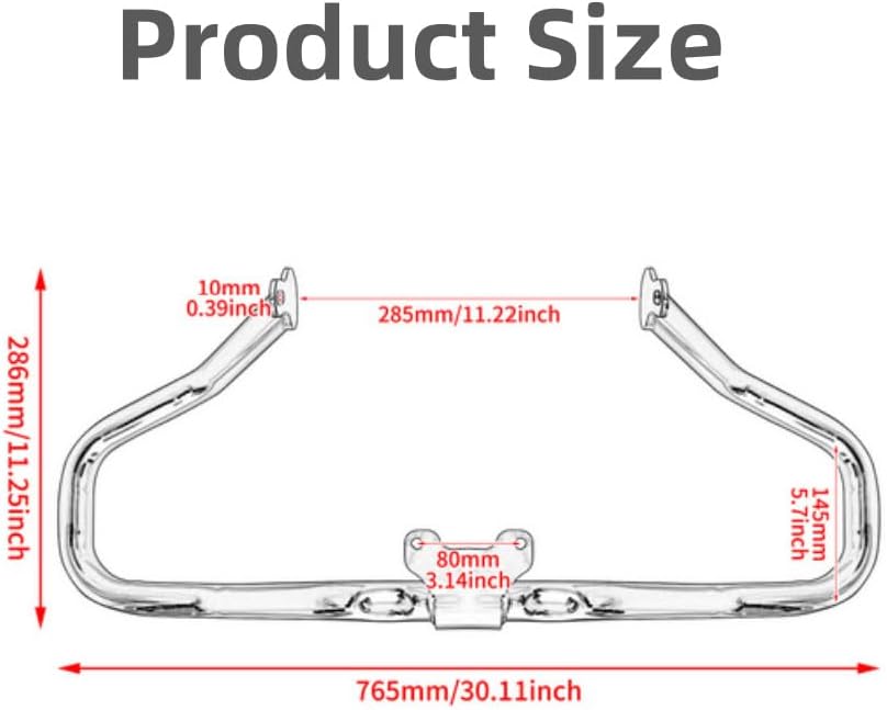 ya 4 8.8.2 Engine Guard Crash Bar Black for Touring Road King Street Electra Glide 2014+up