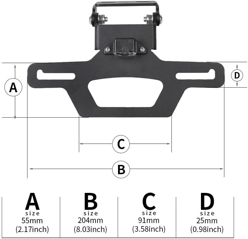 ya 13 9.15 baidi License Plate Holder Rear Tail Tidy Fender for Suzuki Hayabusa GSX1300R 21-2025