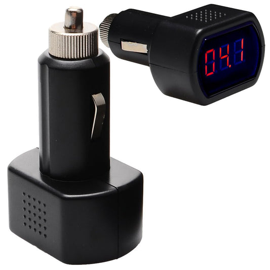 ya 16 10.20 baidi 5pcs DC12V-24V Red LED Cigarette Lighter Electric Car Voltage Meter Tester