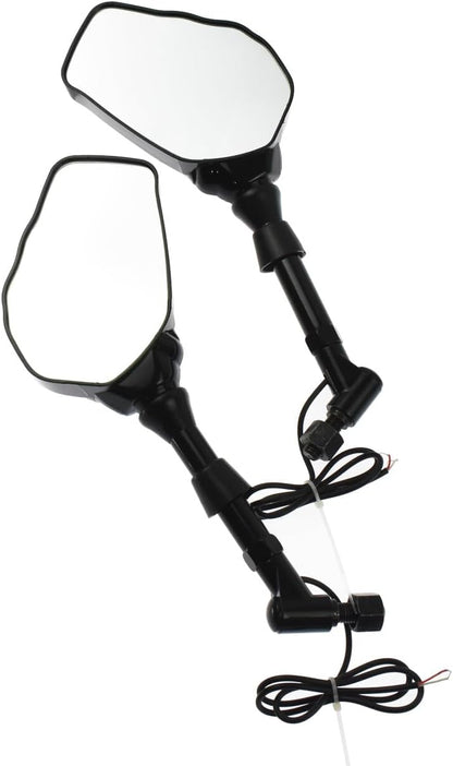ya 2 8.15 Motorcycle 8mm 10mm Skull Hand Side Rearview Mirrors Turn Signal Fit for Harley