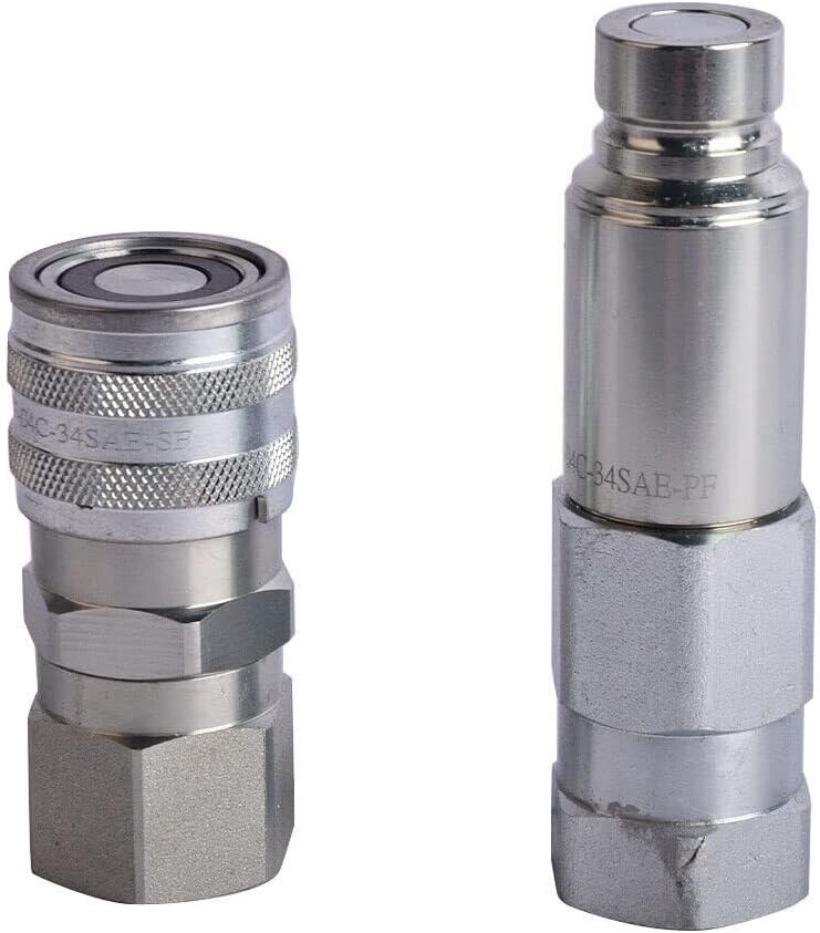 ya 5 8.24 baidi 7246777 7246790 Male & Female Flat Face Coupler Kit Compatible With Bobcat