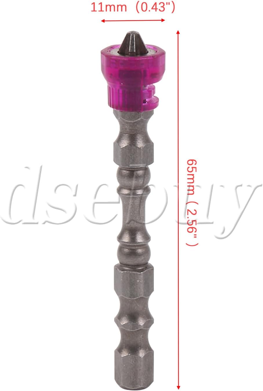 ya 26 10.21 baidi 15pcs Magnetic Collar Design Chrome Steel Screwdriver Bits 1/4 Hex Shank
