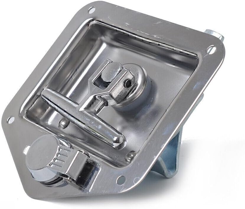 ya 4 8.14 Folding T Handle Lock Flush Mount Kit Box Trailer Caravan Toolbox Stainles