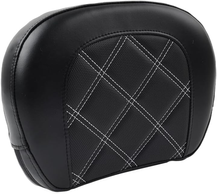 ya 6 8.14 White Stitching Passenger Sissy Bar Backrest Pad for Harley Electra Road Glide
