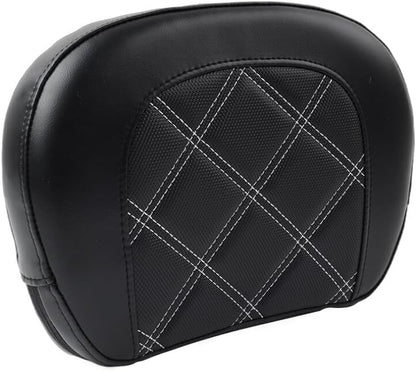 ya 6 8.14 White Stitching Passenger Sissy Bar Backrest Pad for Harley Electra Road Glide