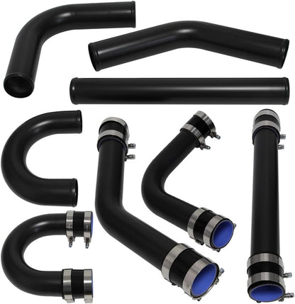 ya 4 8.24 baidi Universal 2.5'' 63mm Turbo Intercooler Pipe Kits Aluminum Piping Kit Black 8PCS