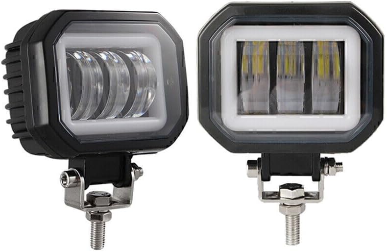 ya 4 8.10 Motorrad Vierkant LED Arbeitsleuchte Leiste 12V 24V Tragbar Strahler 2Stk 4 Zoll