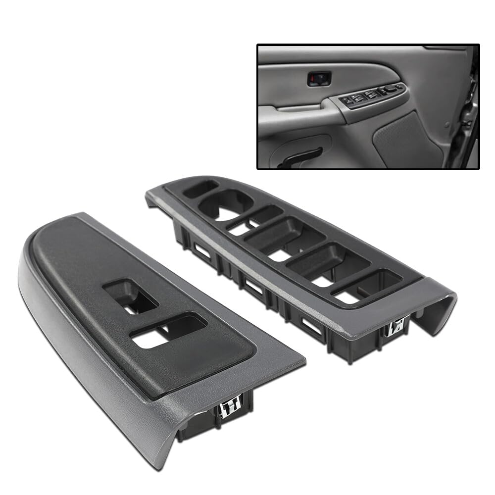 ya 6 8.14 Front Dark Gray Window Switch Trim Bezel Fits 2003-2007 Silverado Sierra 