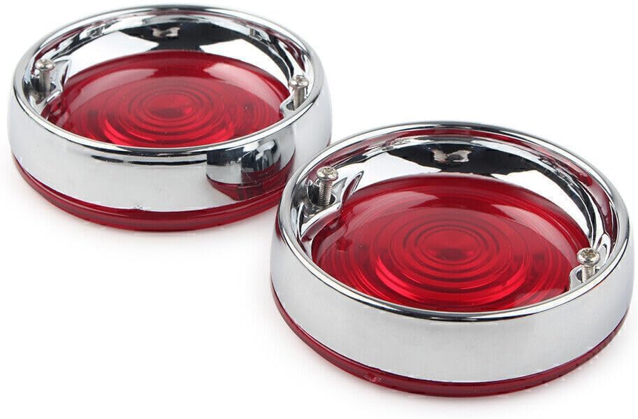 ya 4 8.8.2 Turn Signal Light Red Lens Cover Bezels Visor Ring for Harley Touring Road Glide