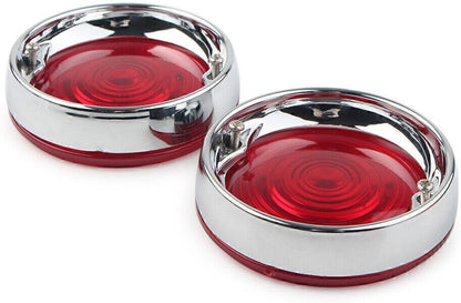 ya 4 8.8.2 Turn Signal Light Red Lens Cover Bezels Visor Ring for Harley Touring Road Glide