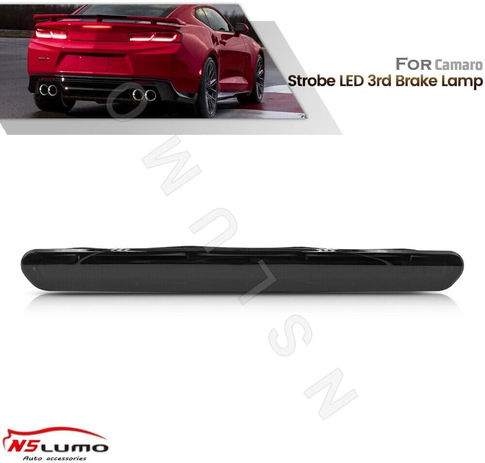 ya 4 8.10 Smoked LED Red Third Brake Light Tail Light for 2016-2021 for Chevrolet Camaro 