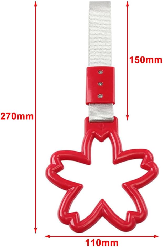 ya 11 9.14 zhengce Cherry Blossom Shaped Red Ring Train Bus Handle Hand Strap Drift Charm Tool