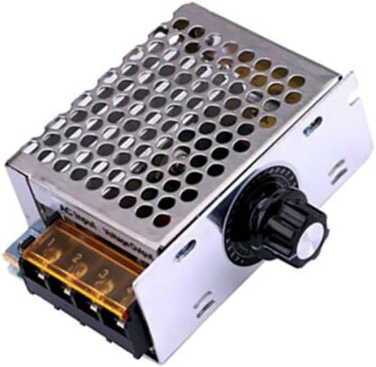ya 11 9.14 zhengce 4000W 220V Voltage Regulator Motor Control Thermostat (Silver)