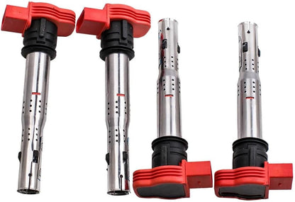 ya 4 8.14 4Pcs Ignition Coil Pack 06E905115D for Audi A4 A5 A6 A7 A8 Q5 Q7 R8 S4 S5 S6 S8