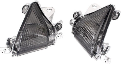 ya 4 8.8.2 Smoke Front Turn Signal Light Lens Cover Fit for Kawasaki ZX-10R 2004 2005