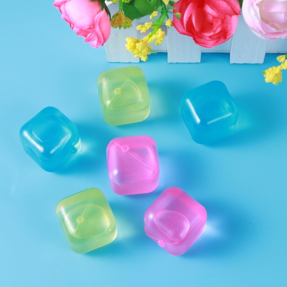 ya 14 9.20 baidi 6pcs Random Color Re ble 3D Ice Cubes Multicolor Cooling Tool for Party-1