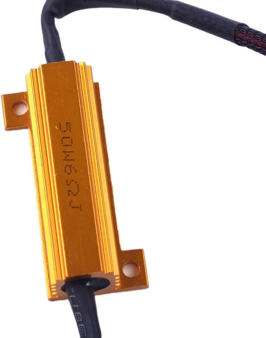 ya 4 8.14 2pcs H7 Headlight Canbus Error Flicker Resistor Canceller Decoder US @