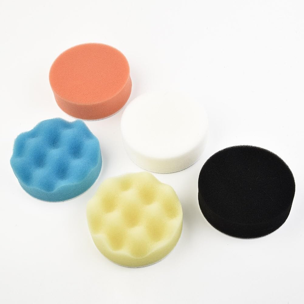 ya 13 9.15 baidi 50 Pack 3/75mm Sponge Foam Wool Polishing Cleaning Buffing Waxing Pads Tool Set