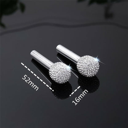 ya 5 8.10 2 pieces of car door handles with shiny internal door lock pointers embedded with rhinestones