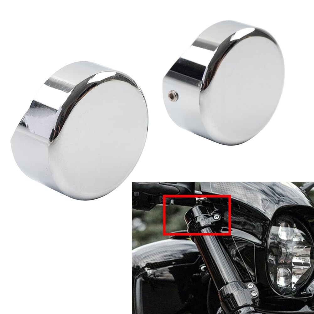 ya 9 10.24 Chrome Upper Fork Caps for Harley Softail Breakout FXBR FXBRS 2018-2023 19