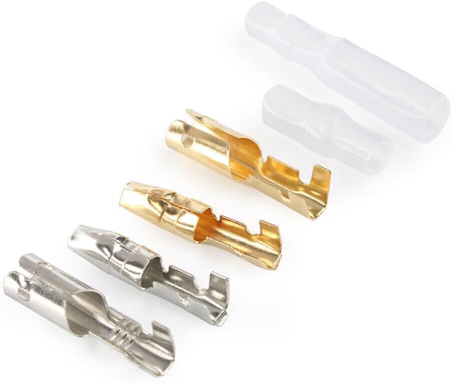 ya 16 10.20 baidi 3.9mm Motorcycle Brass Male & Female Connector w/Covers 100 Sets