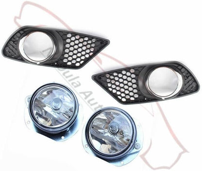 ya 4 8.24 baidi 4 Pack Fog Lights with Grille Cover for Mercedes W204 AMG C-Class 2008-2010