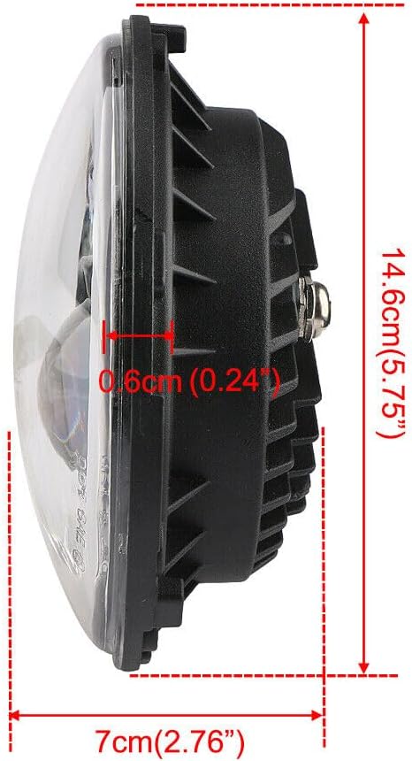 ya 4 8.10 5.75 5-3/4 LED Headlight Motorcycle Headlamp Halo Angle For Harley Dyna Softail