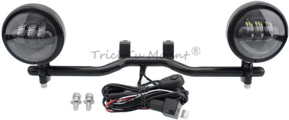 ya 23 10.7 baidi Black LED Driving Fog Auxiliary Lights & Bracket Fit for BMW R 18 B R18B Bagger