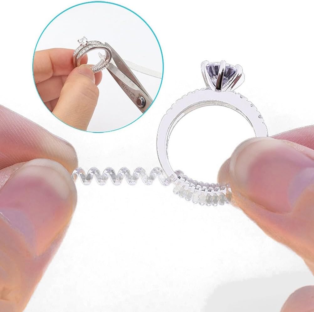 ya 4 8.24 baidi 10 Pcs Ring Size Adjuster for Resizing Adjustable Guard PU Coil Sizer