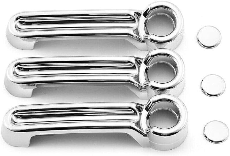 ya 10 9.16 baidi Chrome Exterior Door Handle & Tailgate Cover Trim Fit for Jeep for Wrangler JK 07-17 2Dr