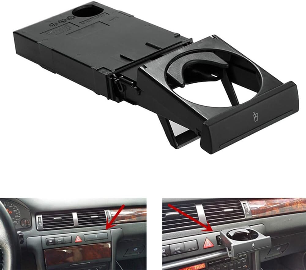 ya 6 8.14 Stretch Folding Stretch Cup Holder Stand Black for Audi for A6 C5 98-05 for A4 1998-2002