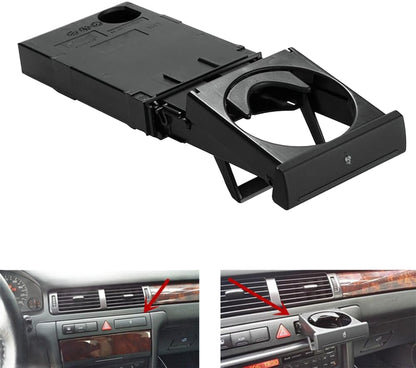 ya 9 10.24 Stretch Folding Stretch Cup Holder Stand Black for Audi for A6 C5 98-05 for