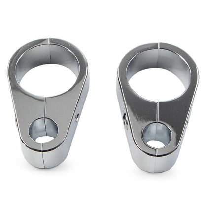 ya 9 10.24 2X Motorcycle Brake Clutch Cable Wire Clamp Clip for Harley 1'' Handlebar C